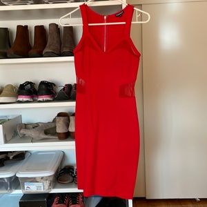 Red small size 2 express dress. Never worn